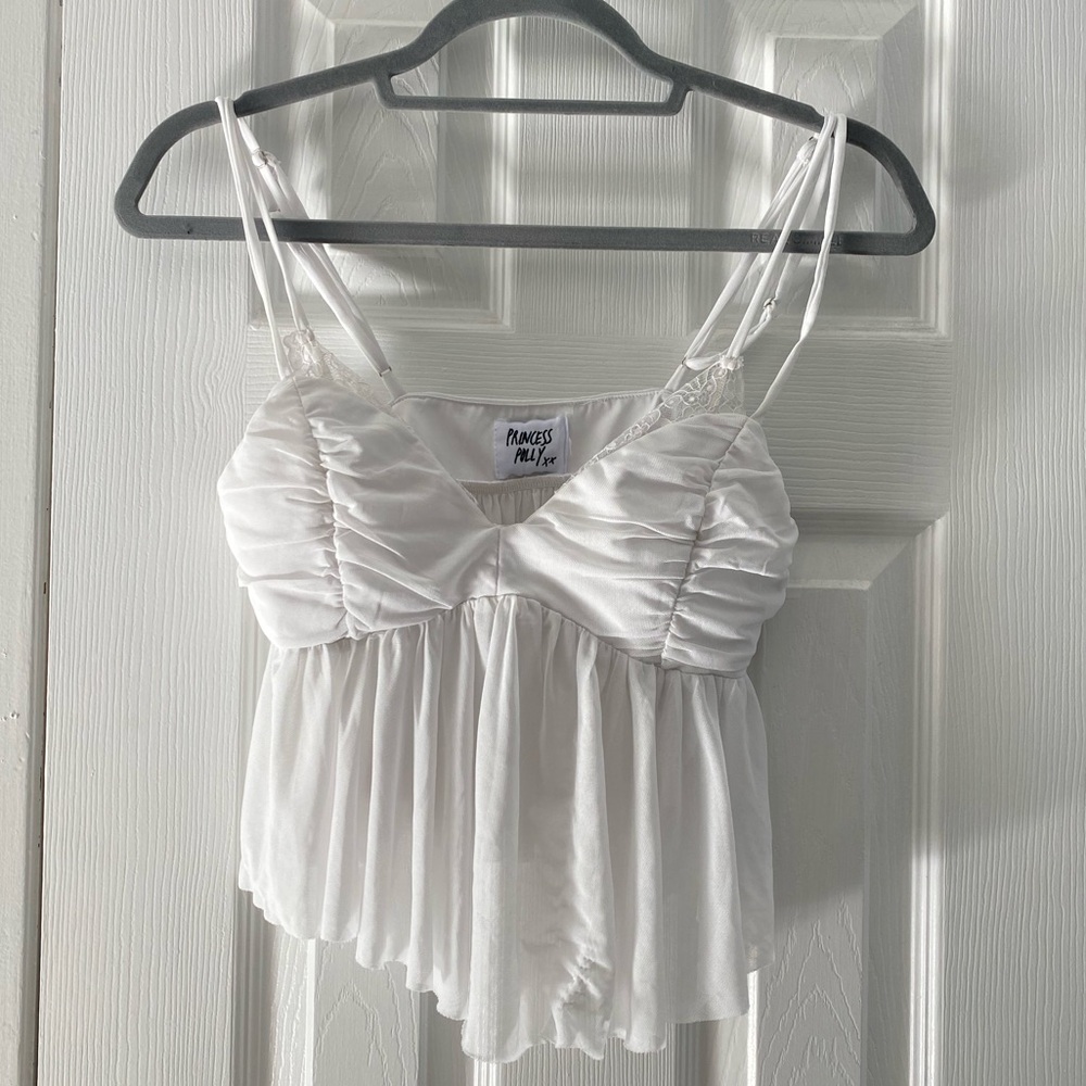 princess polly white flowy tank